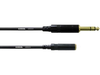 Cordial CFM 3 VY Audio Verlengkabel [1x Jackplug male 6,3 mm - 1x Jackplug female 3,5 mm] 3.00 m