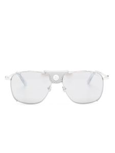 Moncler Eyewear lunettes de soleil à monture rectangulaire - Argent