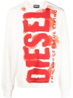 Diesel sweat en coton à logo imprimé - Tons neutres