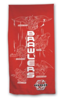 Bakugan strandlaken rood 70 x 140 cm katoen