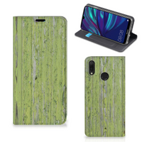 Huawei Y7 hoesje Y7 Pro (2019) Book Wallet Case Green Wood