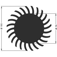 Fischer Elektronik 10021655 SK 584 20 SA LED-koellichaam 1.75 K/W (Ø x h) 105 mm x 20 mm - thumbnail