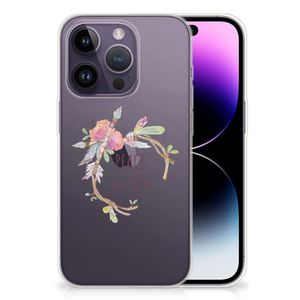 Apple iPhone 14 Pro Telefoonhoesje met Naam Boho Text