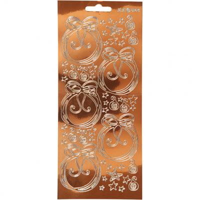 Creotime foliestickers Kerstversiering 51 stuks brons Creotime foliestickers Kerstversiering 51 stuks brons