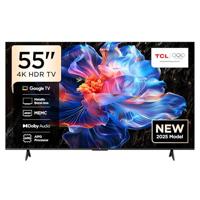 TCL 55-inch P6K LED 4K UHD HDR Smart TV |Google TV, 60Hz, HDR 10, AiPQ-processor, Dolby Audio, MEMC, HDMI 2.1, Bluetooth 5.2, WiFi 5, randloos ontwerp, (55P6K - 2025 model)