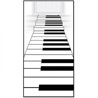 Piano loper zwart wit