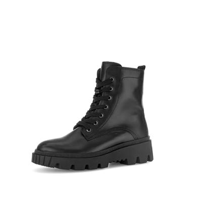 Gabor DAMES Enkellaarzen, Vrouwen Combat Laarzen,verwisselbaar voetbed,halve laarzen,veterlaarzen,winterlaarzen,Zwart (schwarz) / 27,40.5 EU / 7 UK