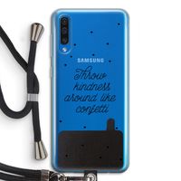 Confetti: Samsung Galaxy A50 Transparant Hoesje met koord