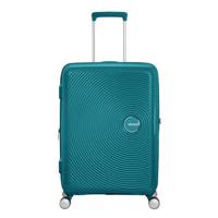American Tourister trolley Soundbox Spinner 67 cm. Expandable donkergroen