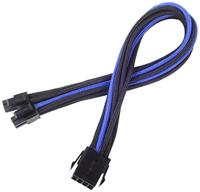 SilverStone SST-PP07-EPS8BA - Voeding verlengkabel 30cm EPS 8pin op EPS/ATX 4+4pin, zwart/blauw