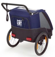 Polisport Kindertrailer met wandelkit grijs/blauw