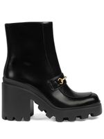 Gucci bottines à détail de mors 72 mm - Noir