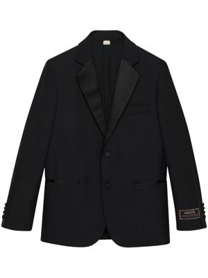 Gucci Wollen blazer met GG-applicatie - Zwart