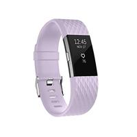 By Qubix - Compatible met Fitbit Charge 2 siliconen bandje - Maat: Small - Lila - Compatible fitbit bandje