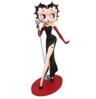 Betty Boop Klassieke Zangeres Beeld (Zwarte Glitter Jurk)