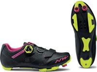 Northwave Razer fietsschoenen (Kleur: fuchsia/geel/zwart, Schoenmaat: 39)