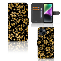 iPhone 15 Hoesje Gouden Bloemen