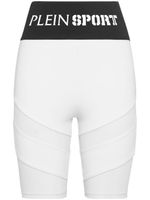 Plein Sport short de cyclisme à bande logo - Blanc