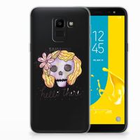 Silicone Back Case Samsung Galaxy J6 2018 Boho Skull - thumbnail