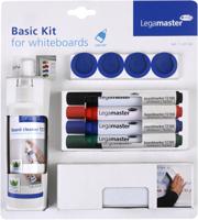 Legamaster basic Kit for Whiteboards 7-125100 Whiteboardmarker Zwart, Blauw, Rood, Groen Incl. bordwisser, bordreiniger, magneten 4 stuk(s)