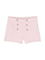 Balmain Kids short à boutons décoratifs - Rose