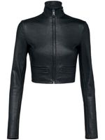 Prada veste crop en cuir Nappa - Noir - thumbnail