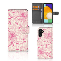 Samsung Galaxy A04s | Samsung Galaxy A13 5G Hoesje Pink Flowers - thumbnail