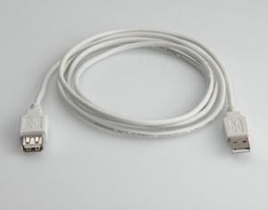 VALUE USB 2.0 kabel, type A-A, M/F, wit, 1,8 m