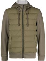 Herno quilted-panel hooded jacket - Vert