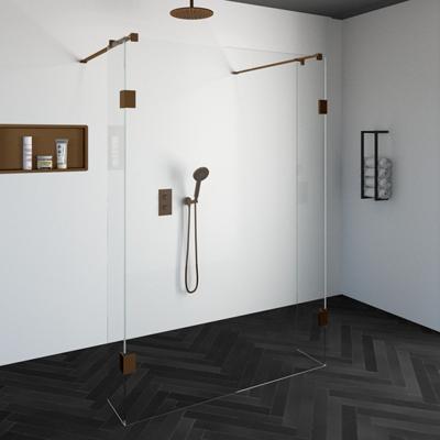 Sanituba Complete Profielloze Doorloopdouche 140/30/30cm koper