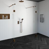 Sanituba Complete Profielloze Doorloopdouche 140/30/30cm koper