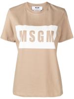 MSGM T-shirt met logoprint - Beige