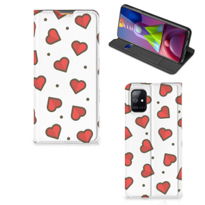 Samsung Galaxy M51 Hoesje met Magneet Hearts