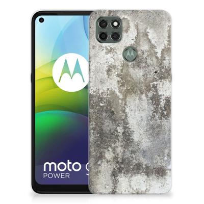 Motorola Moto G9 Power TPU Siliconen Hoesje Beton Print Motorola Moto G9 Power TPU Siliconen Hoesje Beton Print