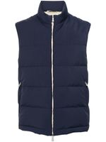 Eleventy gilet à design matelassé - Bleu