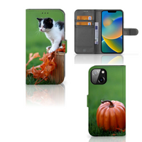 Apple iPhone 14 Telefoonhoesje met Pasjes Kitten