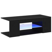 vidaXL TV-meubel met LED-verlichting - Zwart Eiken - 90x39x30 cm - Geengineerd Hout