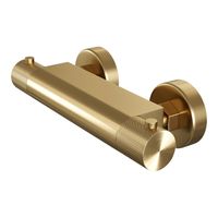 Douchekraan Brauer Gold Carving Opbouw Thermostatisch Geborsteld Goud Brauer - thumbnail