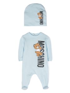 Moschino Kids lot de deux t-shirts à logo imprimé - Bleu