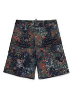 DSQUARED2 KIDS short à imprimé camouflage - Vert