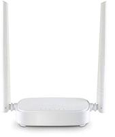 Tenda N301 WLAN-router voor aansluiting op de kabel-/DSL of glasvezelmodem (300 Mbit/s via WLAN, 3x LAN-poorten, WPS, voor 4K/HD Videostreaming & online games), wit