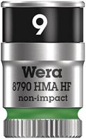 Wera 05003724001 8790 HMA HF Cyclop-dopsleutelinzet met 1/4 inch aandrijving met houderfunctie, 9,0 mm, groen