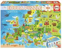 Educa - kaart Europa puzzel, 150 stukjes, (18607)