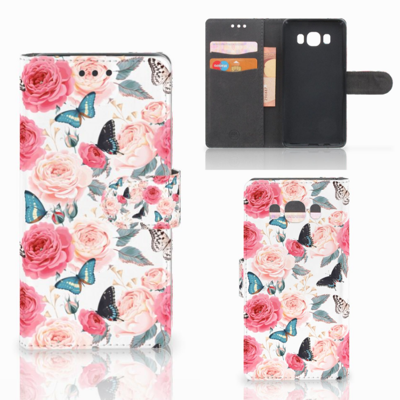 Samsung Galaxy J5 2016 Hoesje Butterfly Roses