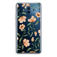 Peachy flowers: Huawei Mate 10 Pro Transparant Hoesje - thumbnail