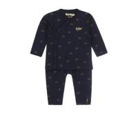 Dirkje newborn baby shirt + broek van biologisch katoen donkerblauw