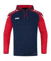 JAKO - Prestaties Sweatshirt Met Capuchon, Uniseks-Volwassene, Marine/Rood, M