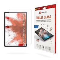 Displex Tablet Glass (9H) voor Samsung Galaxy Tab S7/S8/S/S9 FE, eco-montageframe L-vorm, onbreekbaar, ultradun, onzichtbaar