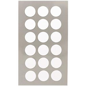 Hobby stickers - 72x stuks - D15 mm - witte ronde stickers - Kantoor stickers - Scrapbook - knutsel