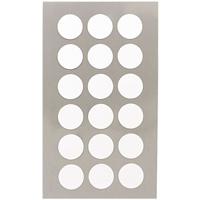 Hobby stickers - 72x stuks - D15 mm - witte ronde stickers - Kantoor stickers - Scrapbook - knutsel